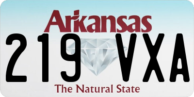 AR license plate 219VXA
