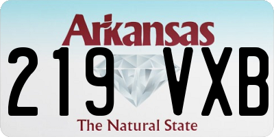 AR license plate 219VXB