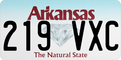 AR license plate 219VXC