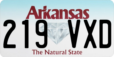 AR license plate 219VXD