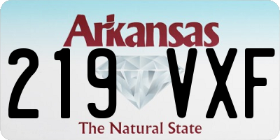 AR license plate 219VXF