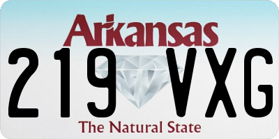 AR license plate 219VXG