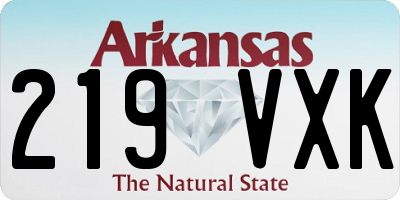 AR license plate 219VXK
