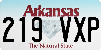 AR license plate 219VXP