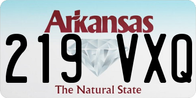 AR license plate 219VXQ
