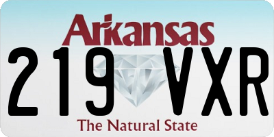 AR license plate 219VXR