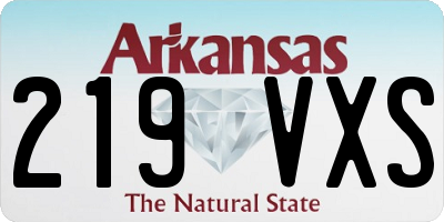 AR license plate 219VXS