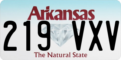 AR license plate 219VXV