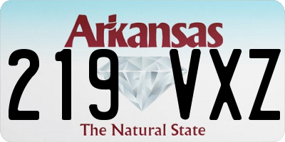 AR license plate 219VXZ