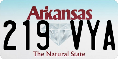 AR license plate 219VYA