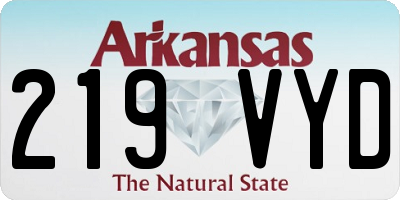 AR license plate 219VYD