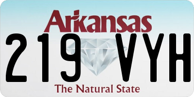 AR license plate 219VYH