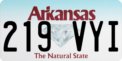 AR license plate 219VYI