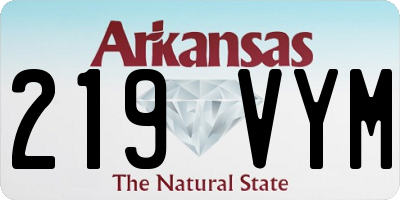 AR license plate 219VYM