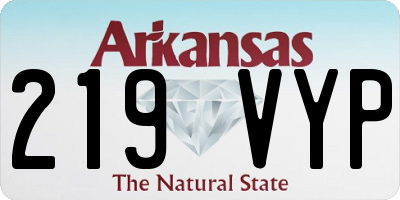 AR license plate 219VYP