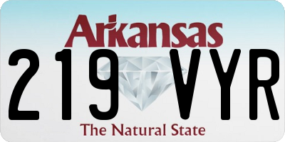 AR license plate 219VYR
