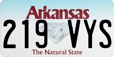 AR license plate 219VYS