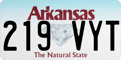AR license plate 219VYT
