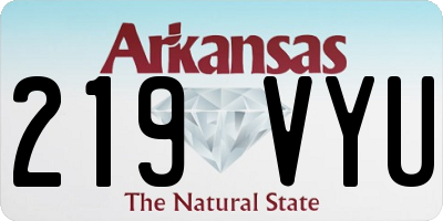 AR license plate 219VYU