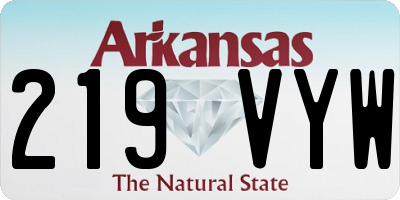 AR license plate 219VYW