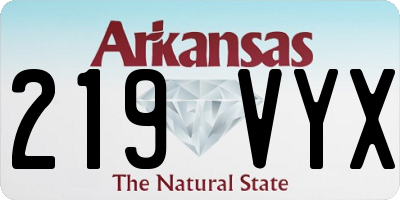 AR license plate 219VYX
