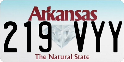 AR license plate 219VYY