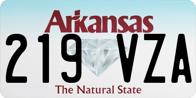 AR license plate 219VZA