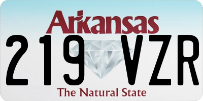 AR license plate 219VZR