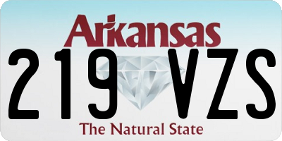 AR license plate 219VZS