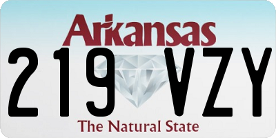 AR license plate 219VZY