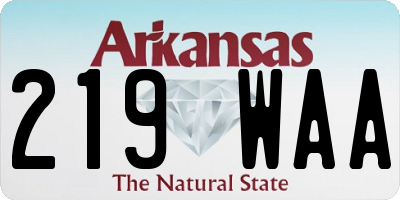 AR license plate 219WAA