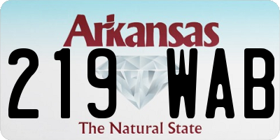 AR license plate 219WAB
