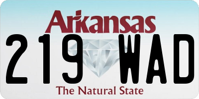 AR license plate 219WAD
