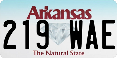 AR license plate 219WAE
