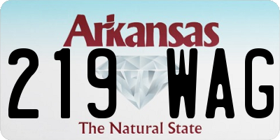 AR license plate 219WAG