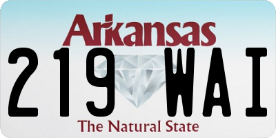 AR license plate 219WAI
