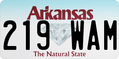 AR license plate 219WAM