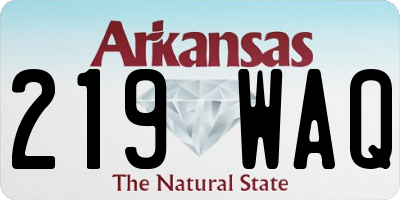 AR license plate 219WAQ