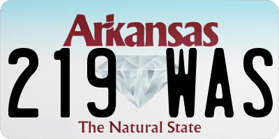AR license plate 219WAS