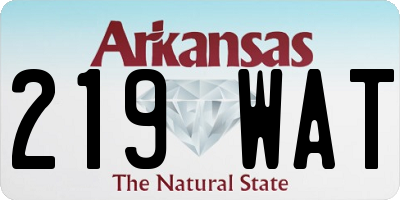 AR license plate 219WAT