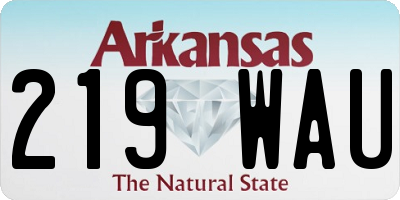 AR license plate 219WAU