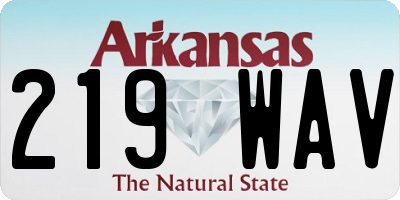AR license plate 219WAV