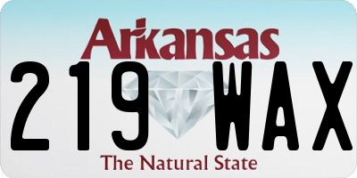AR license plate 219WAX