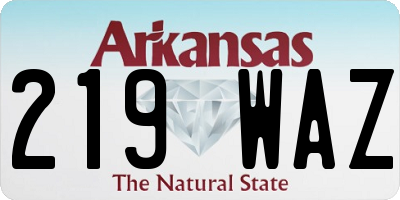 AR license plate 219WAZ