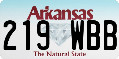 AR license plate 219WBB