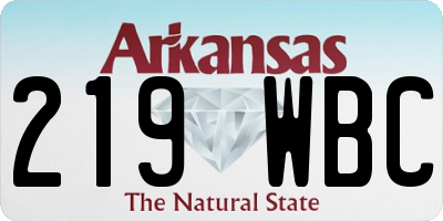 AR license plate 219WBC