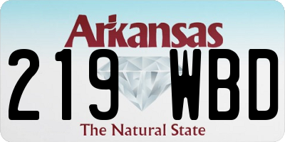 AR license plate 219WBD