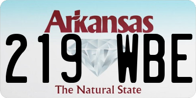 AR license plate 219WBE
