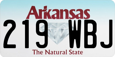 AR license plate 219WBJ
