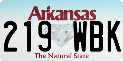 AR license plate 219WBK